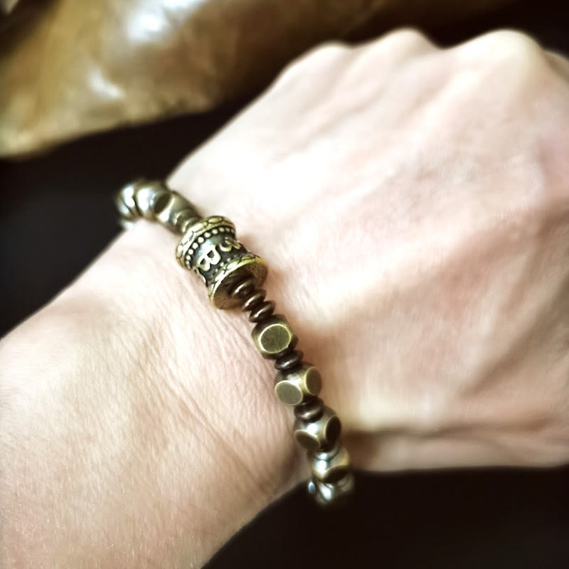 Buddha Stones Wishing You Balance and Strength Brass Amulet Bracelet Includes Gift Message Card