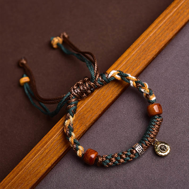 Buddha Stones Cheers to Harmony and Blessings Tibetan Rope Bracelet Includes Gift Message Card