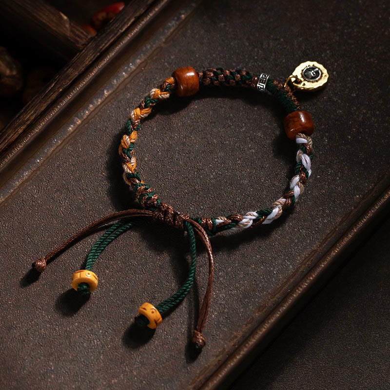 Buddha Stones Cheers to Harmony and Blessings Tibetan Rope Bracelet Includes Gift Message Card
