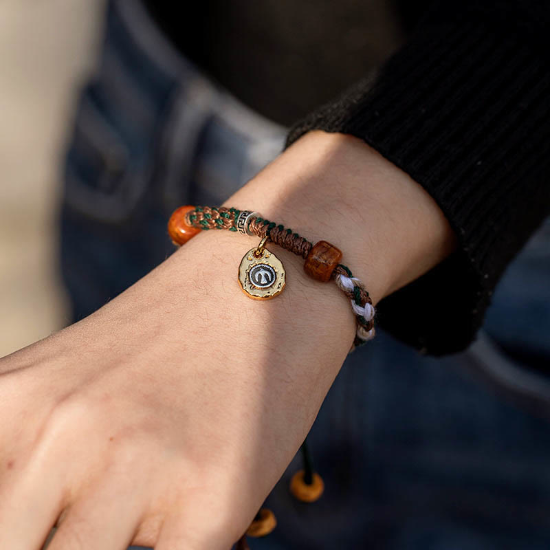 Buddha Stones Cheers to Harmony and Blessings Tibetan Rope Bracelet Includes Gift Message Card