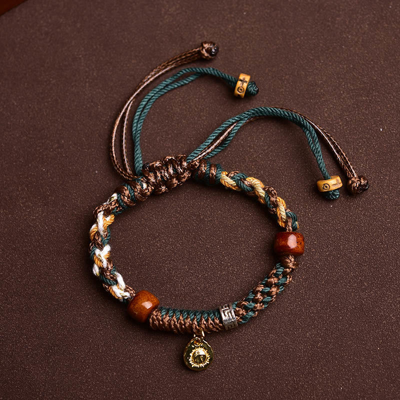 Buddha Stones Cheers to Harmony and Blessings Tibetan Rope Bracelet Includes Gift Message Card