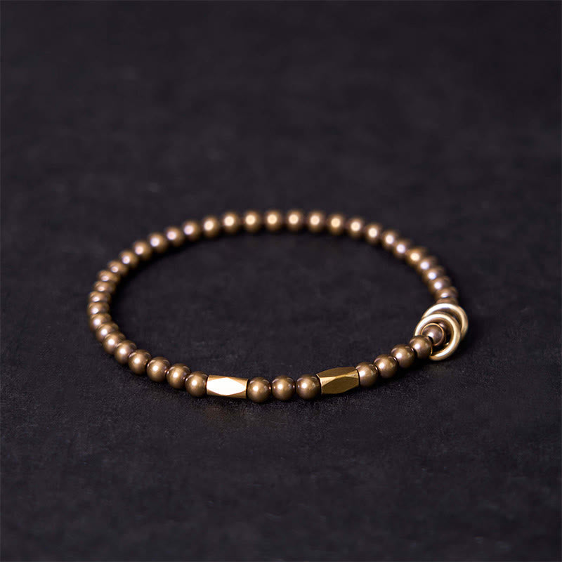 Buddha Stones Wishing You Balance and Strength Brass Bracelet Includes Gift Message Card