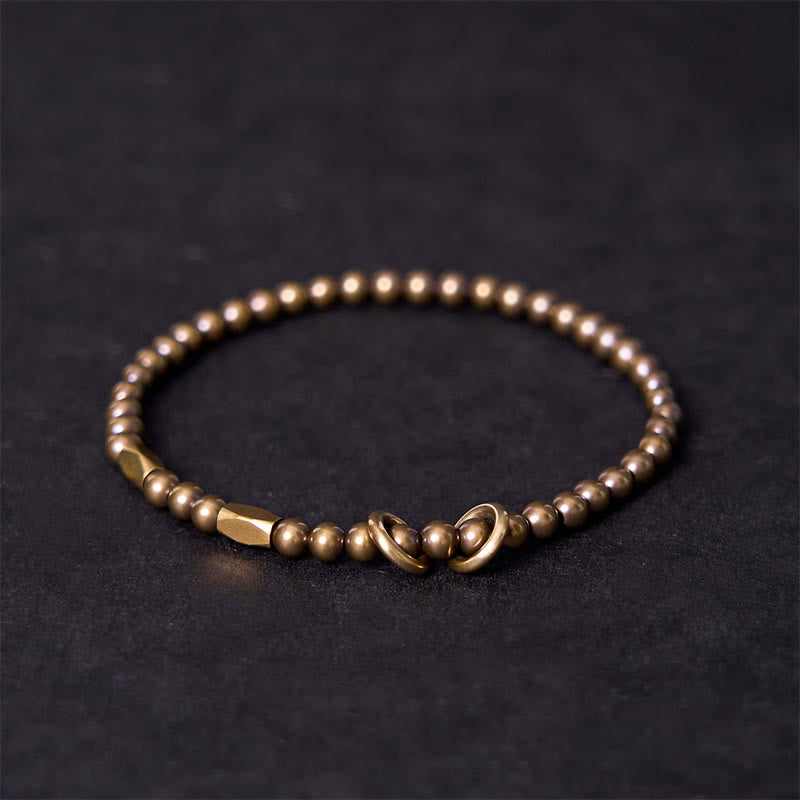 Buddha Stones Wishing You Balance and Strength Brass Bracelet Includes Gift Message Card