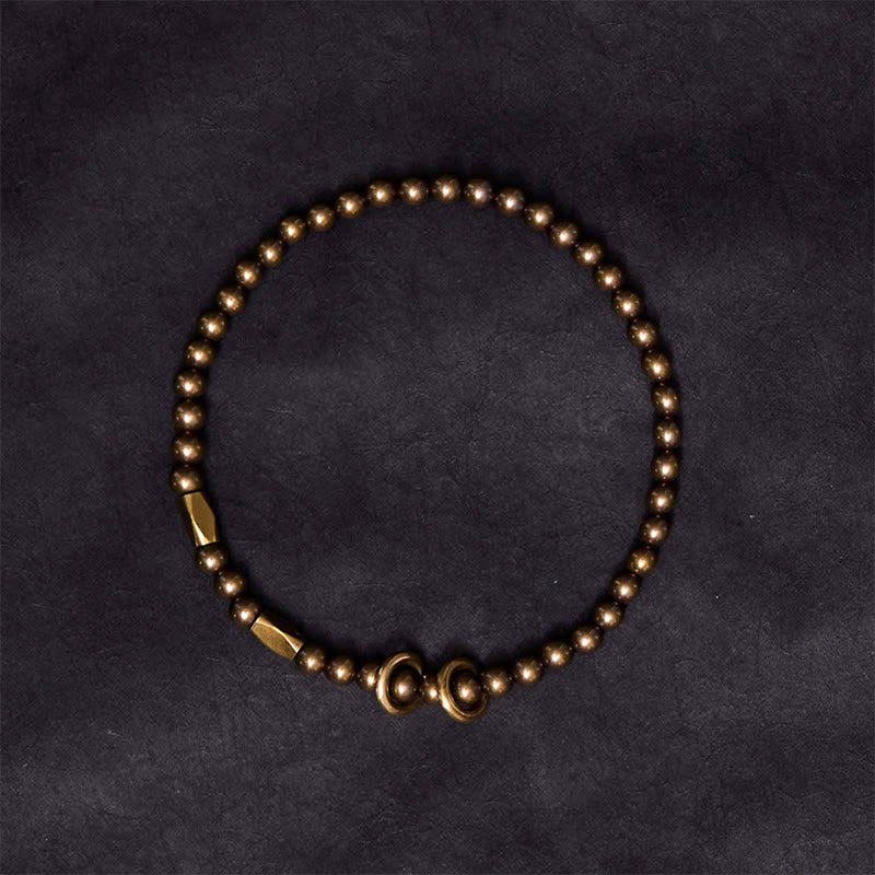 Buddha Stones Wishing You Balance and Strength Brass Bracelet Includes Gift Message Card