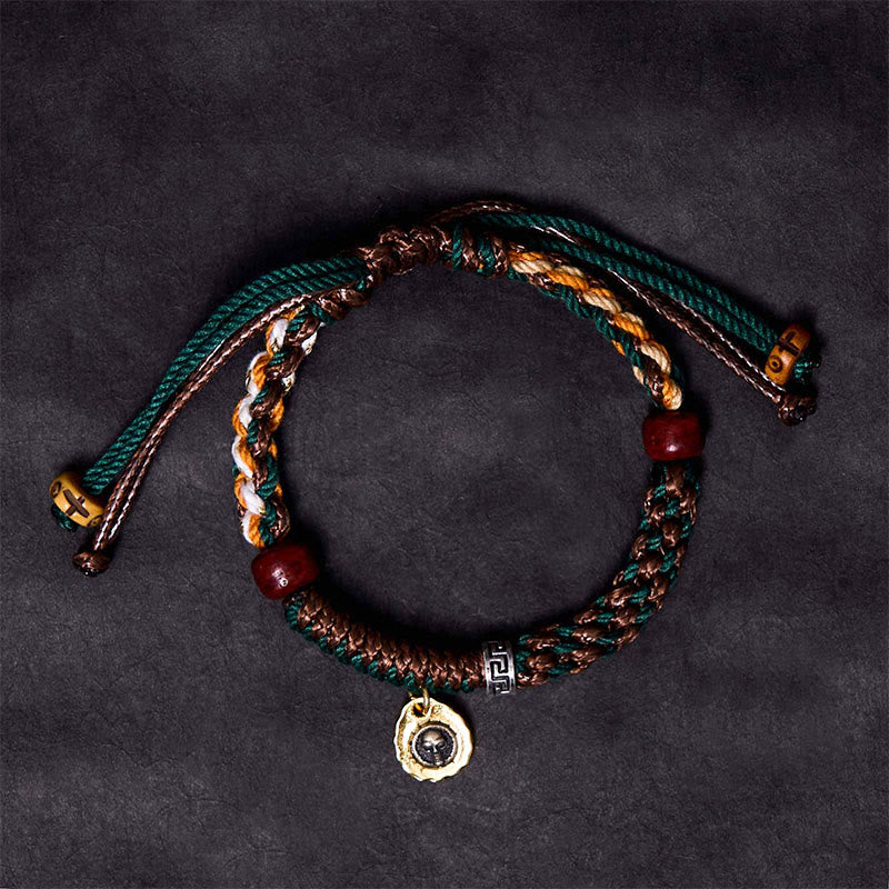Buddha Stones Cheers to Harmony and Blessings Tibetan Rope Bracelet Includes Gift Message Card