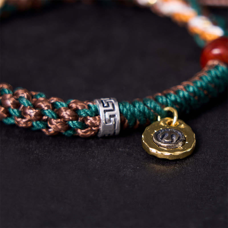 Buddha Stones Cheers to Harmony and Blessings Tibetan Rope Bracelet Includes Gift Message Card