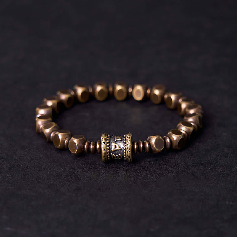 Buddha Stones Wishing You Balance and Strength Brass Amulet Bracelet Includes Gift Message Card