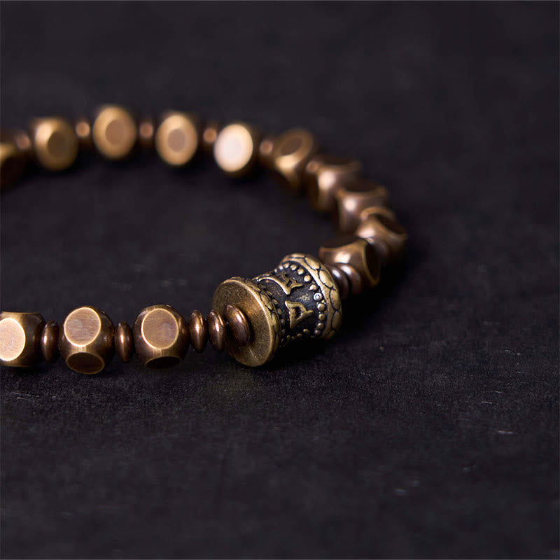 Buddha Stones Wishing You Balance and Strength Brass Amulet Bracelet Includes Gift Message Card