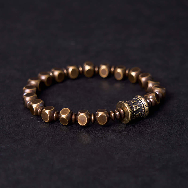 Buddha Stones Wishing You Balance and Strength Brass Amulet Bracelet Includes Gift Message Card