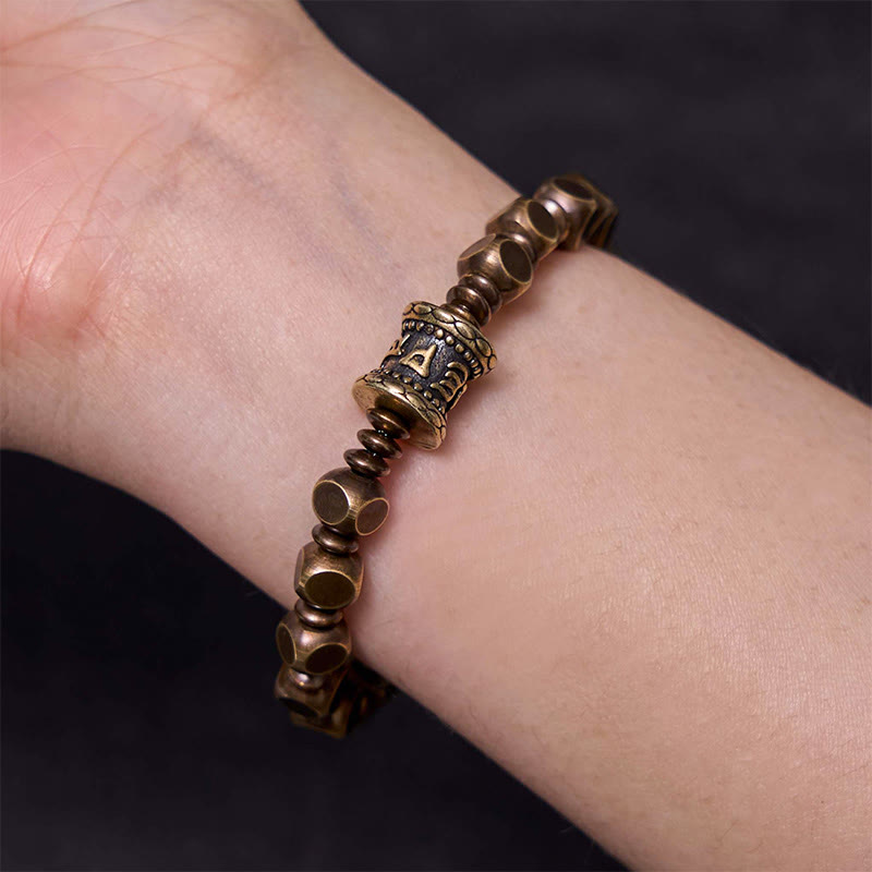 Buddha Stones Wishing You Balance and Strength Brass Amulet Bracelet Includes Gift Message Card