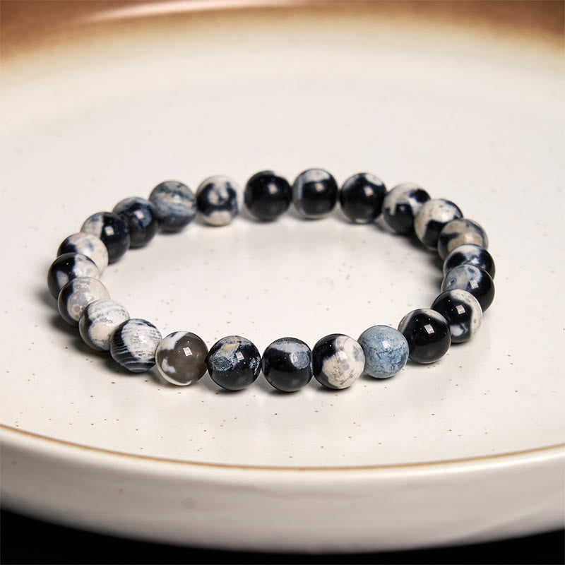 Buddha Stones May the Stars Guide Your Dreams Orca Agate Bracelet Includes Gift Message Card