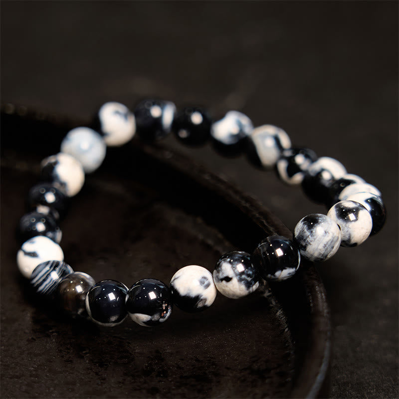 Buddha Stones May the Stars Guide Your Dreams Orca Agate Bracelet Includes Gift Message Card