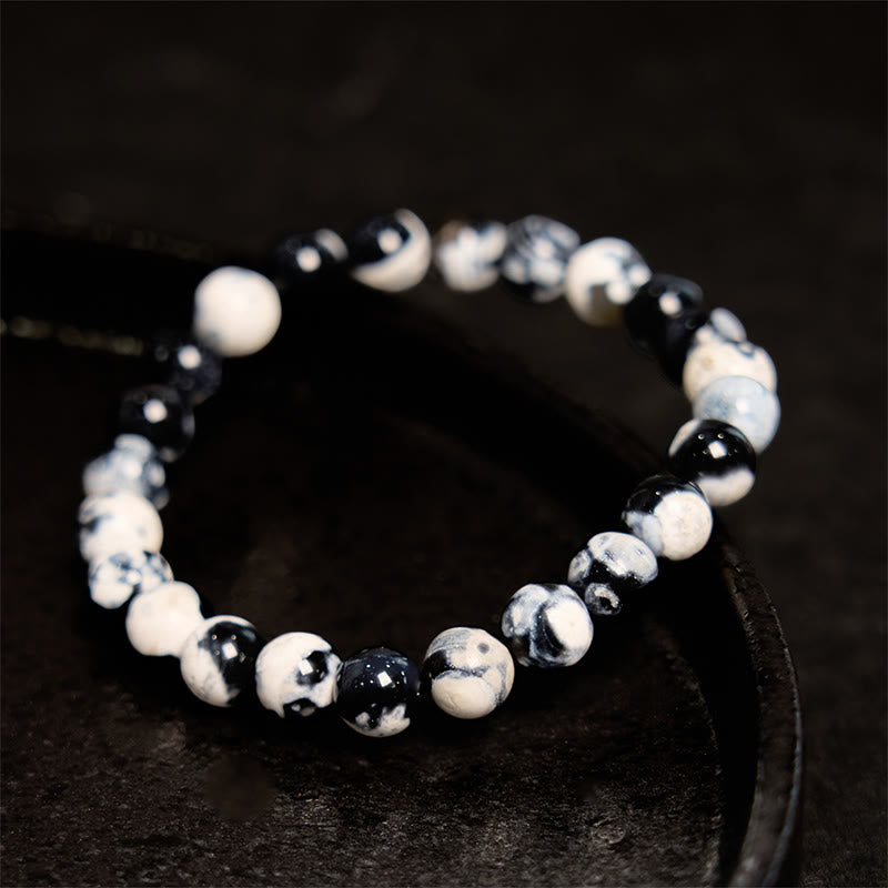 Buddha Stones May the Stars Guide Your Dreams Orca Agate Bracelet Includes Gift Message Card