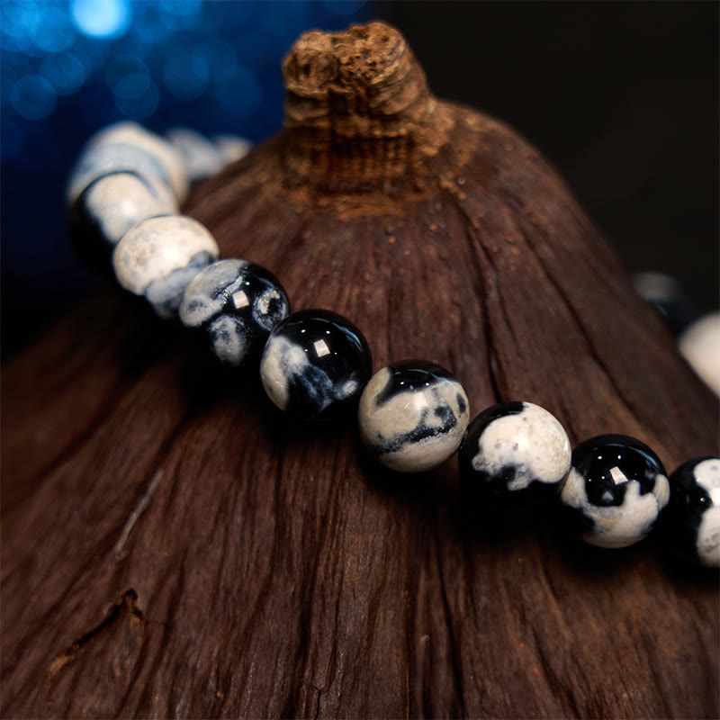 Buddha Stones May the Stars Guide Your Dreams Orca Agate Bracelet Includes Gift Message Card
