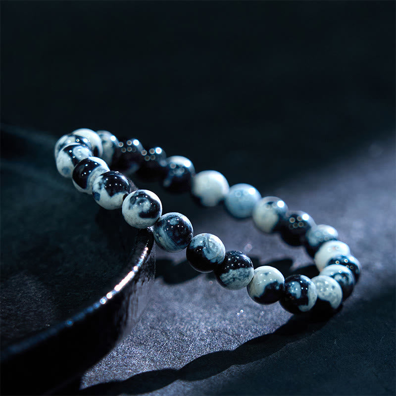 Buddha Stones May the Stars Guide Your Dreams Orca Agate Bracelet Includes Gift Message Card