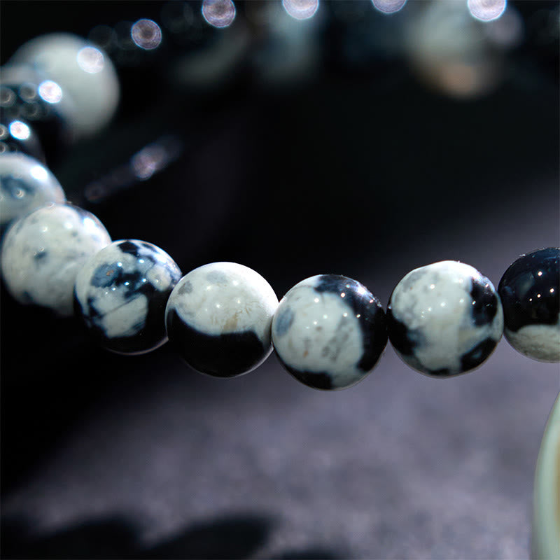 Buddha Stones May the Stars Guide Your Dreams Orca Agate Bracelet Includes Gift Message Card