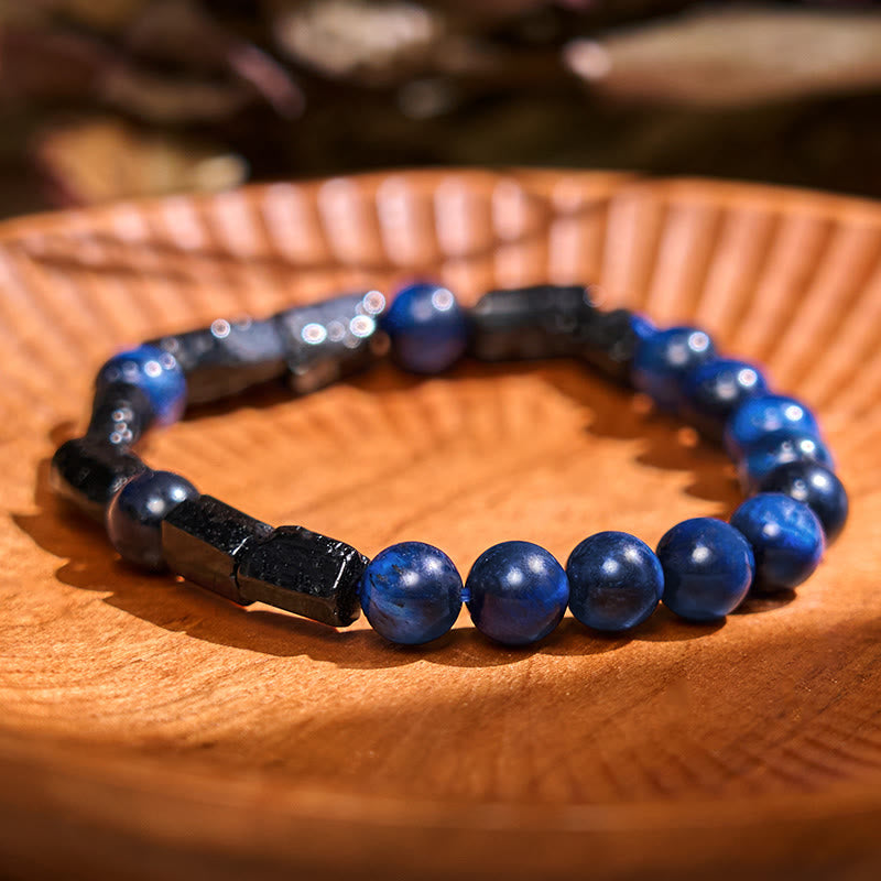 Buddha Stones Wishing You Strength and Clarity Blue Tiger Eye Bracelet Includes Gift Message Card