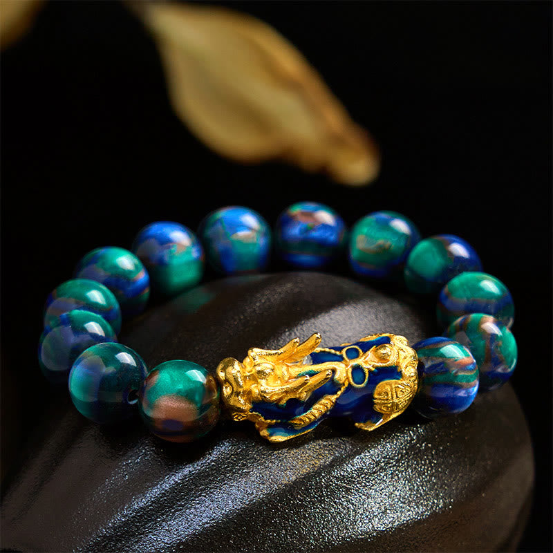 Buddha Stones Cheers to Fortune and Protection PiXiu Bracelet Includes Gift Message Card