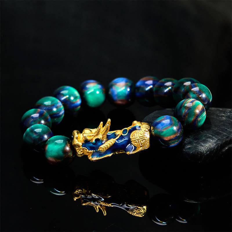 Buddha Stones Cheers to Fortune and Protection PiXiu Bracelet Includes Gift Message Card