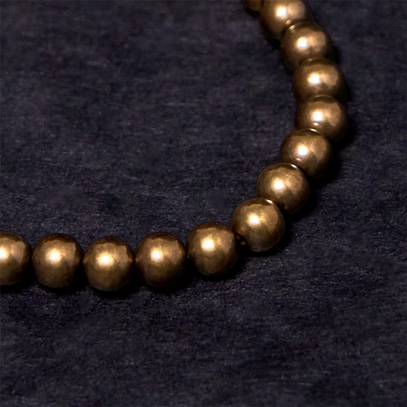 Buddha Stones Wishing You Good Luck Always Pure Copper Brass Bracelet Includes Gift Message Card