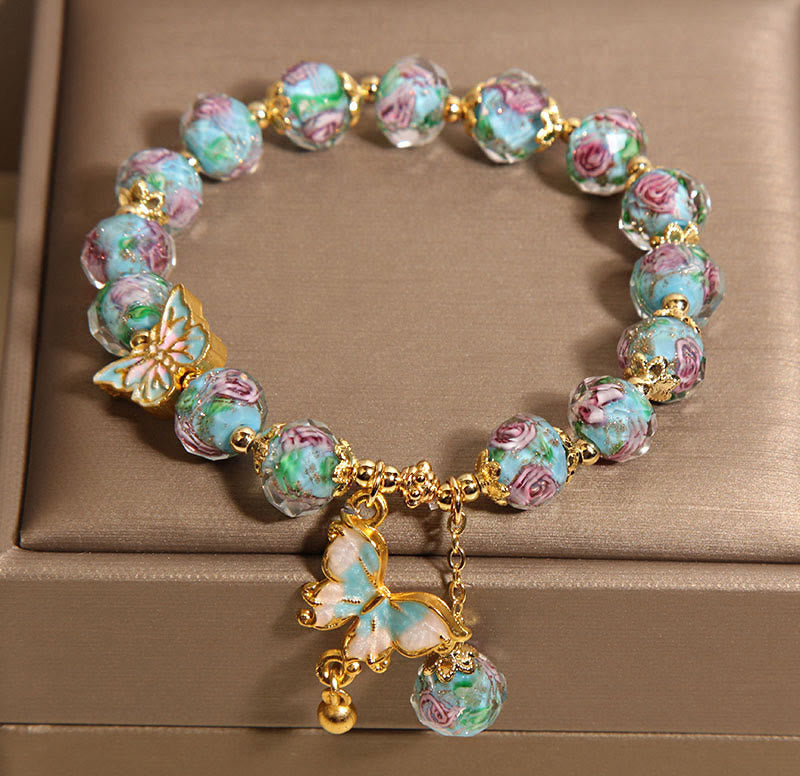 Buddha Stones Hoping for Love and Transformation Butterfly Bracelet Includes Gift Message Card
