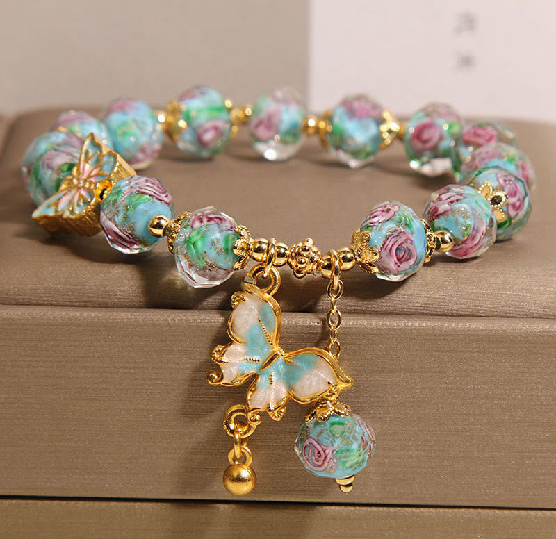 Buddha Stones Hoping for Love and Transformation Butterfly Bracelet Includes Gift Message Card