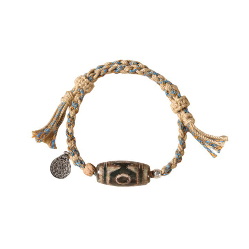 Buddha Stones May Blessings Protect Your Journey Dzi Bead Bracelet Includes Gift Message Card