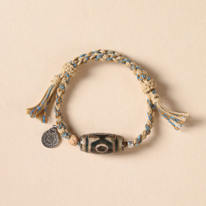 Buddha Stones May Blessings Protect Your Journey Dzi Bead Bracelet Includes Gift Message Card