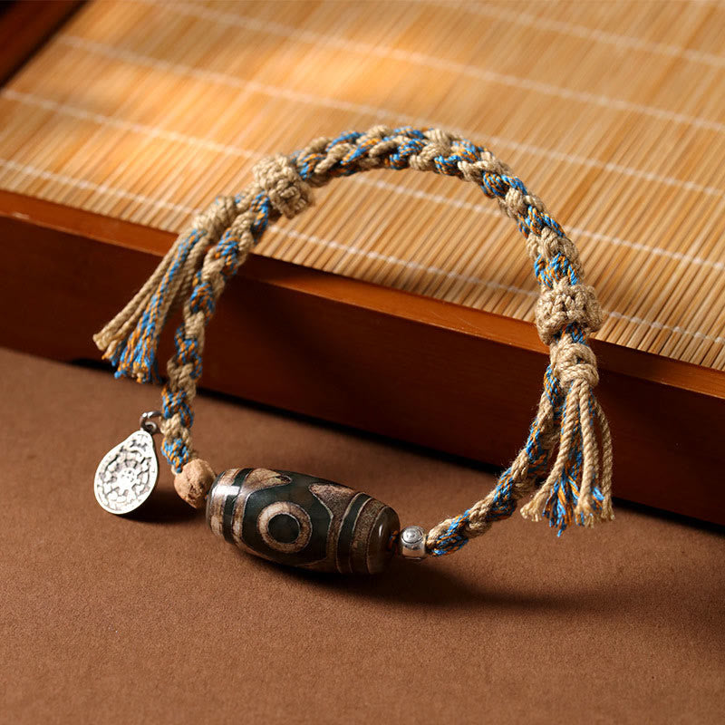 Buddha Stones May Blessings Protect Your Journey Dzi Bead Bracelet Includes Gift Message Card