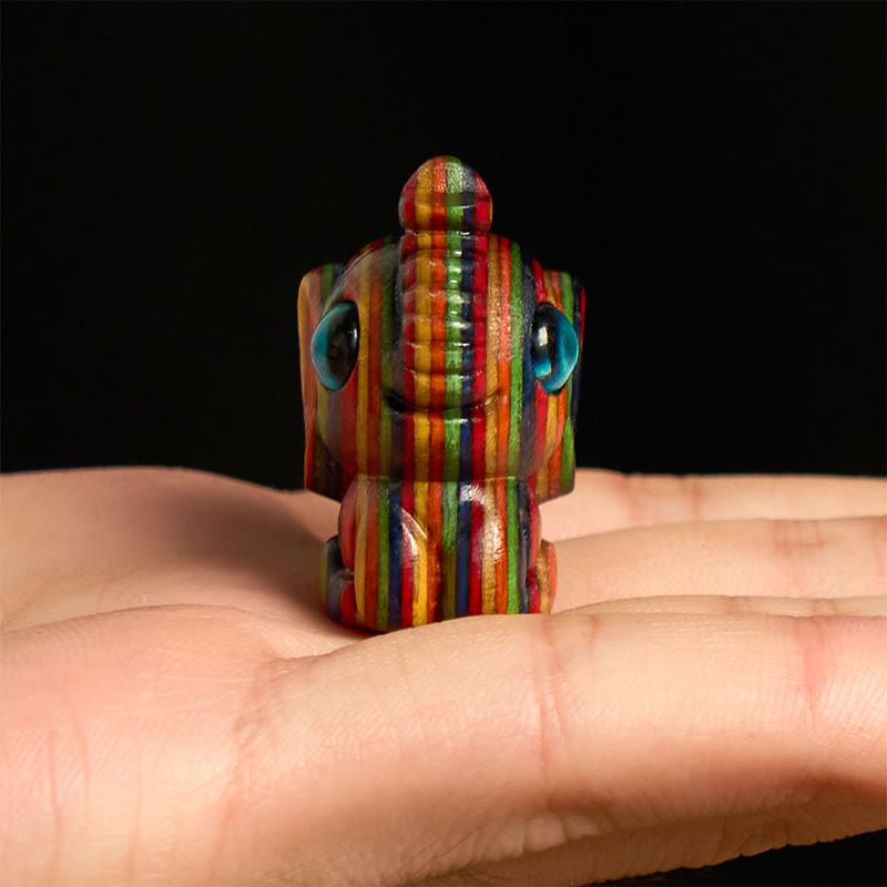 Buddha Stones Hoping for Strength and Good Fortune 2Pcs Mini Elephant Includes Gift Message Card