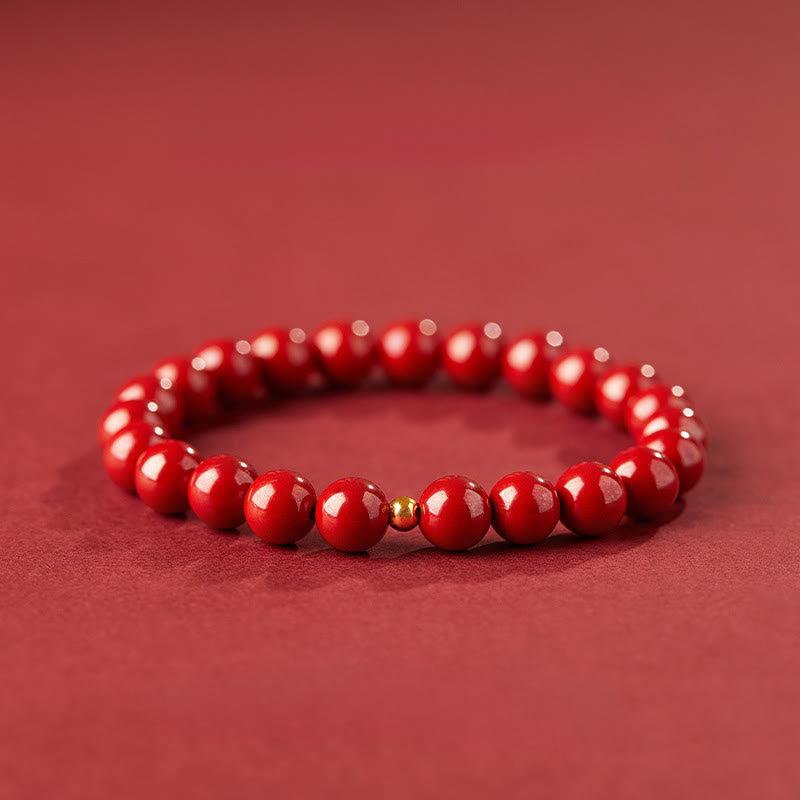 Buddha Stones Wishing Protection and Energy Cinnabar Bracelet Includes Gift Message Card