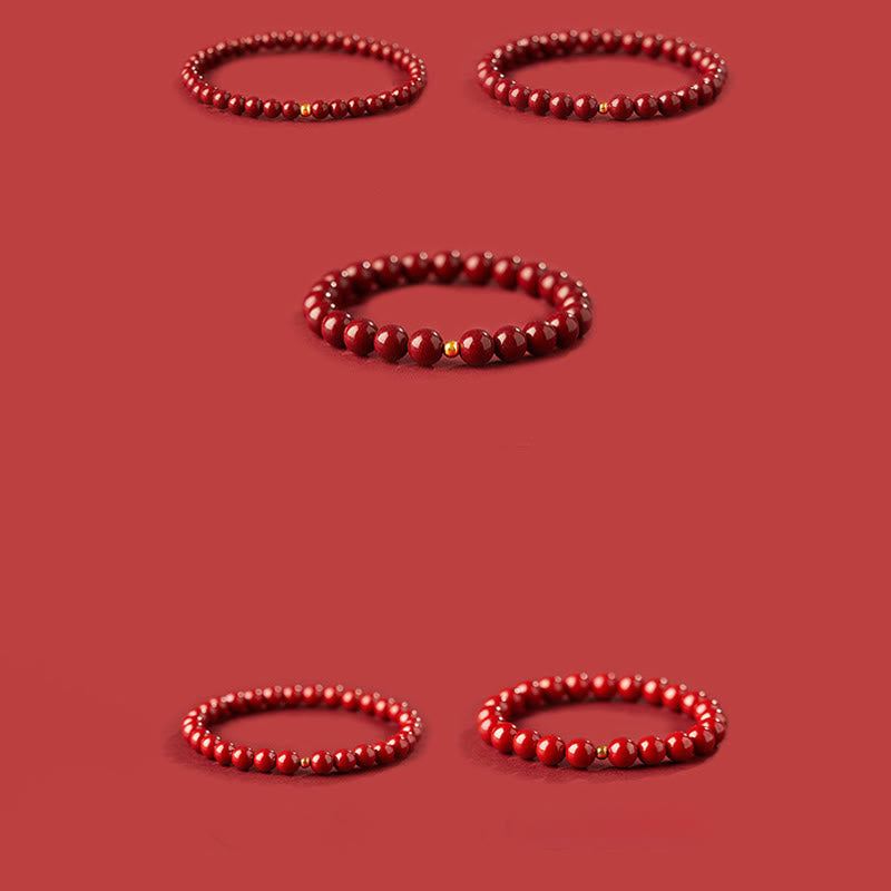 Buddha Stones Wishing Protection and Energy Cinnabar Bracelet Includes Gift Message Card
