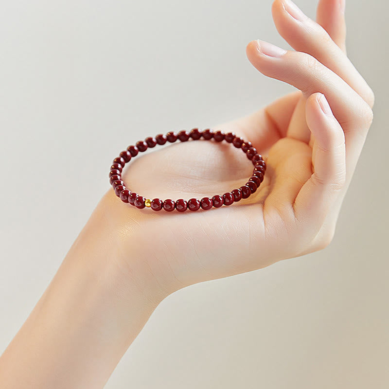 Buddha Stones Wishing Protection and Energy Cinnabar Bracelet Includes Gift Message Card
