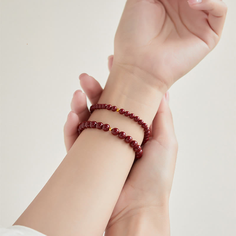 Buddha Stones Wishing Protection and Energy Cinnabar Bracelet Includes Gift Message Card