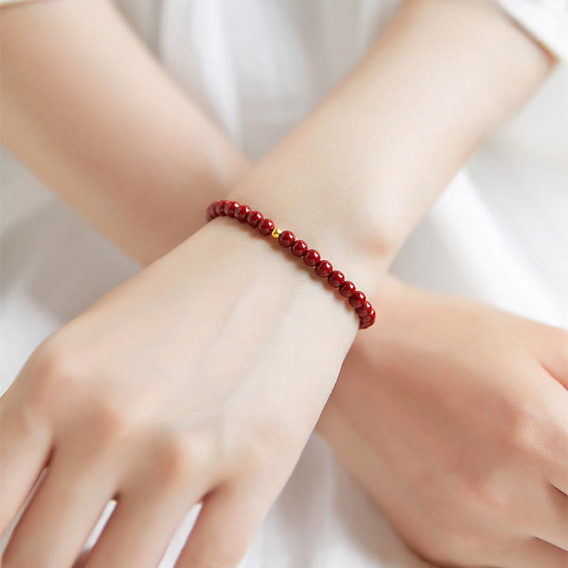 Buddha Stones Wishing Protection and Energy Cinnabar Bracelet Includes Gift Message Card