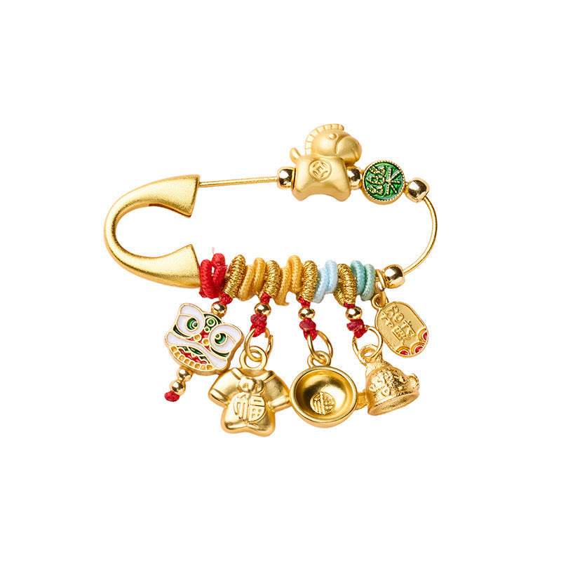 Buddha Stones Wishing You Fortune and Good Luck Year of the Horse Brooch Includes Gift Message Card