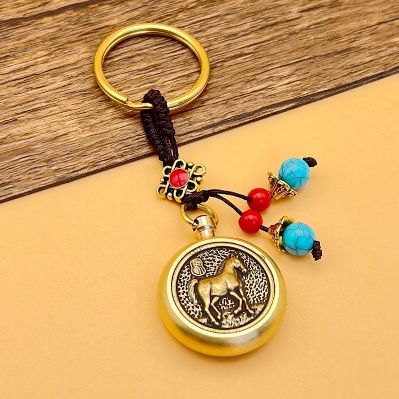 Buddha Stones Hoping You Success and Good Luck Year of the Horse Key Chain Includes Gift Message Card