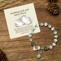 Buddha Stones Sending Luck and Inner Peace Cat's Eye Butterfly Bracelet Includes Gift Message Card
