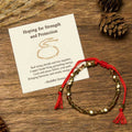 Buddha Stones Hoping for Strength and Protection Copper Beads Bracelet Includes Gift Message Card