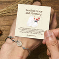 Buddha Stones Sending Grace and HarmonyPlum Blossom Chalcedony Bracelet Includes Gift Message Card