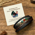 Buddha Stones Wishing You Peace and Harmony Indian Agate Bracelet Includes Gift Message Card