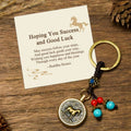 Buddha Stones Hoping You Success and Good Luck Year of the Horse Key Chain Includes Gift Message Card