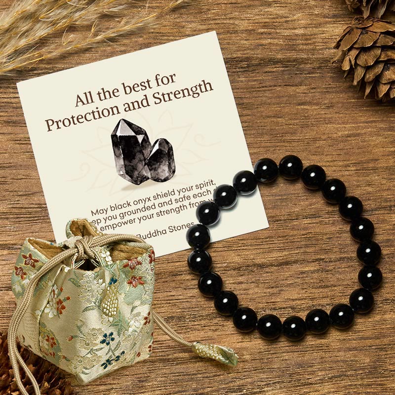 Buddha Stones All the Best for Love and Harmony Stone Quartz Bracelet Includes Gift Message Card