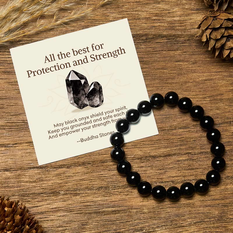 Buddha Stones All the Best for Love and Harmony Stone Quartz Bracelet Includes Gift Message Card
