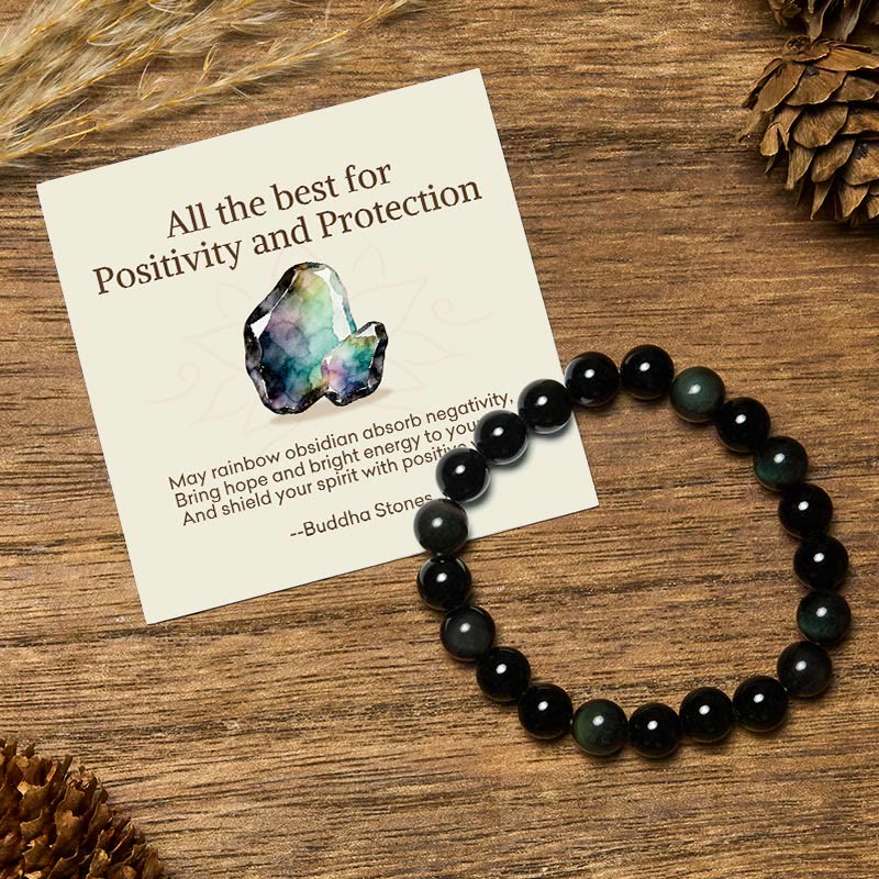 Buddha Stones All the Best for Love and Harmony Stone Quartz Bracelet Includes Gift Message Card