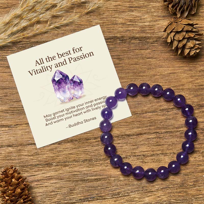 Buddha Stones All the Best for Love and Harmony Stone Quartz Bracelet Includes Gift Message Card