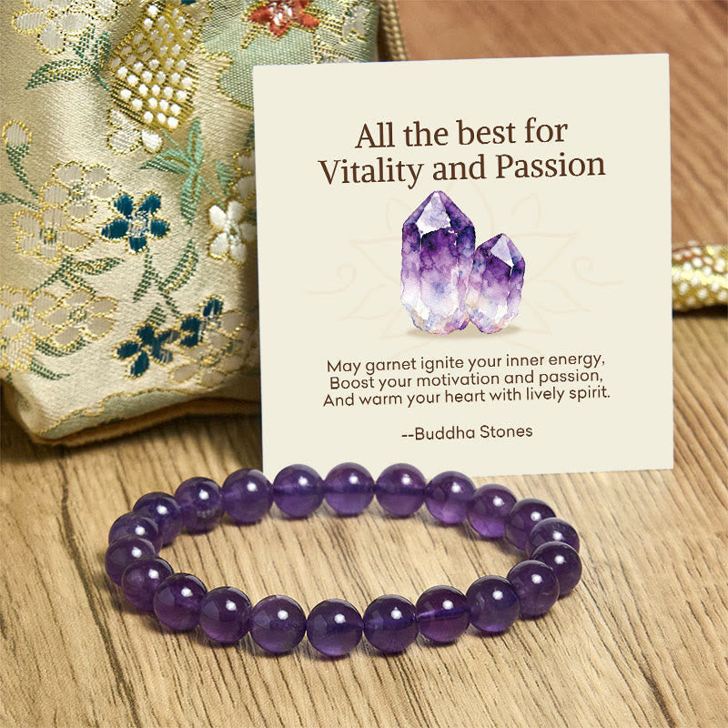 Buddha Stones All the Best for Love and Harmony Stone Quartz Bracelet Includes Gift Message Card