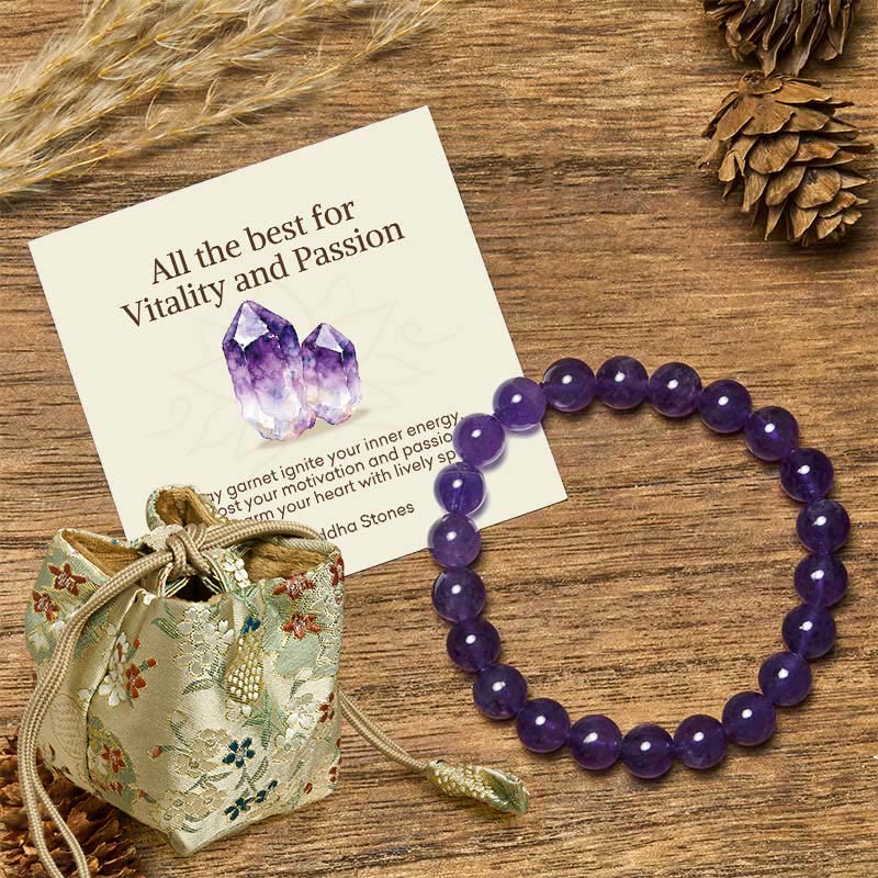 Buddha Stones All the Best for Love and Harmony Stone Quartz Bracelet Includes Gift Message Card
