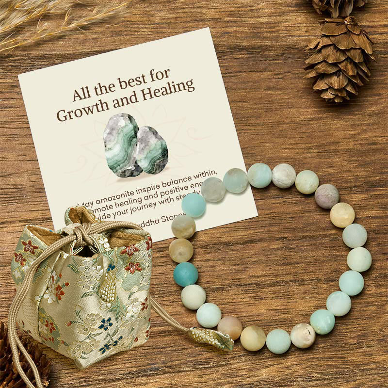 Buddha Stones All the Best for Love and Harmony Stone Quartz Bracelet Includes Gift Message Card