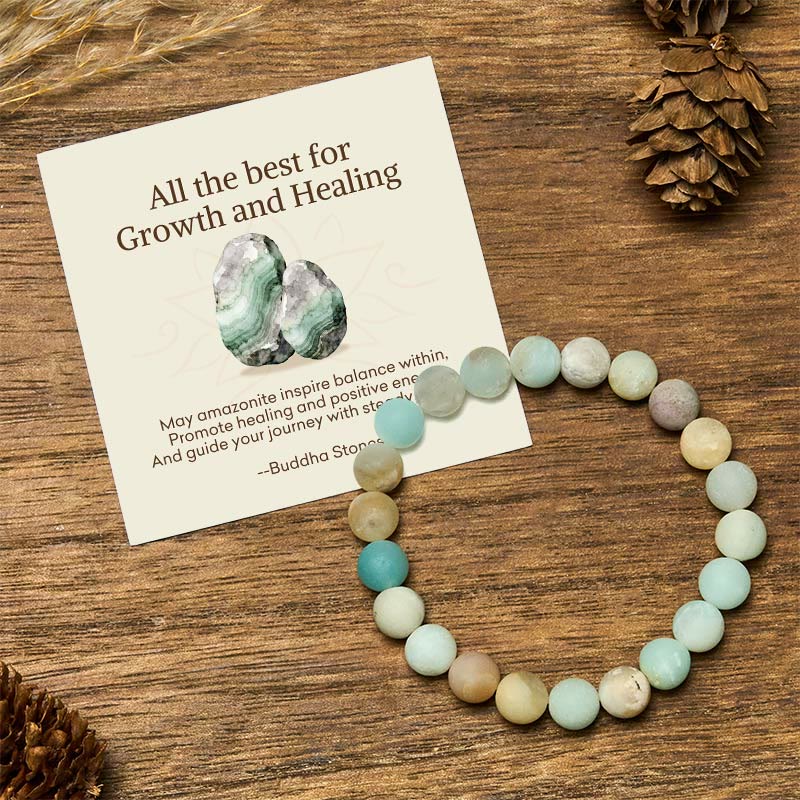 Buddha Stones All the Best for Love and Harmony Stone Quartz Bracelet Includes Gift Message Card